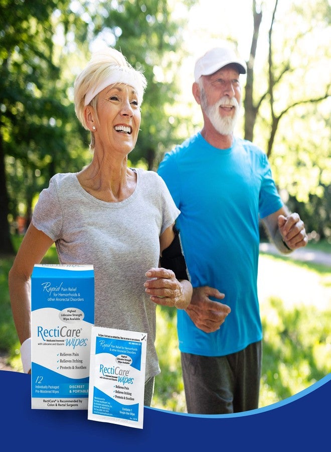 RectiCare Medicated Anorectal Wipes – Maximum Strength Topical Numbing – 5% Lidocaine & Glycerin – 12 Pack - Image 5